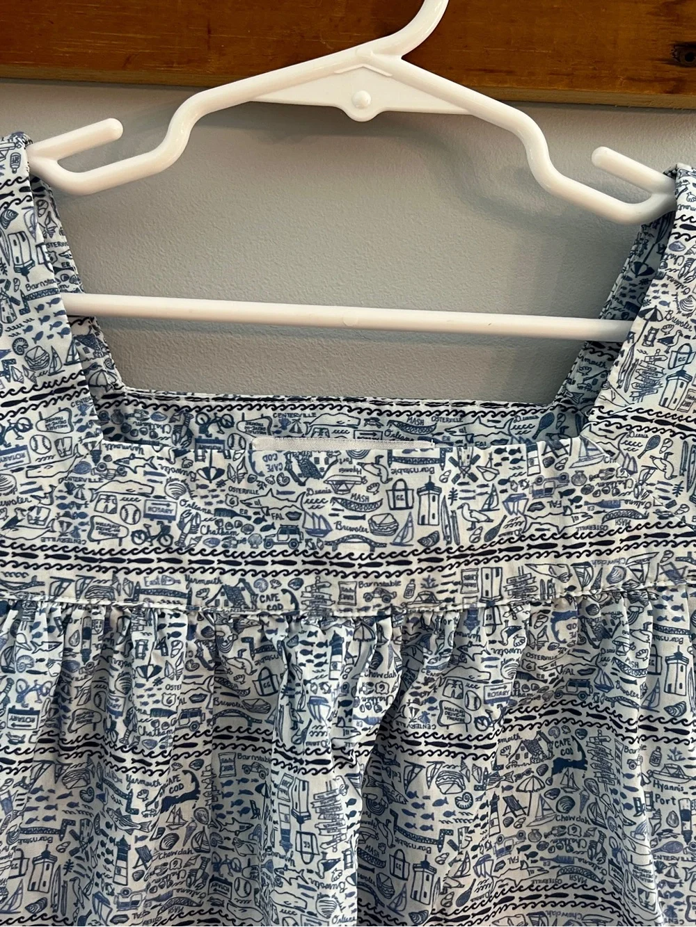 Joy Street Cape Cod Print Navybleu Girls Dress Pockets Coastal Preppy Size 3